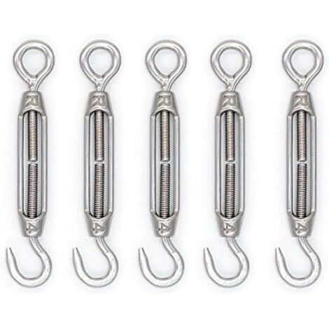 M4 tendeur crochet et il en acier inoxydable 304 - Lot de 5 (1/5)