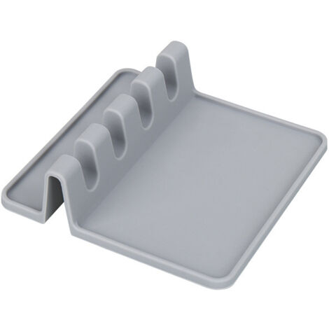 CSPARKV Repose cuillère Kitchen Repos ustensile Pose ustensiles Cuisine louche spatule Couvert Couvercle,Support en Silicone avec égouttoir,Outil pour protéger Plan de Travail,crédence et Plaque Cuiss (1/4)