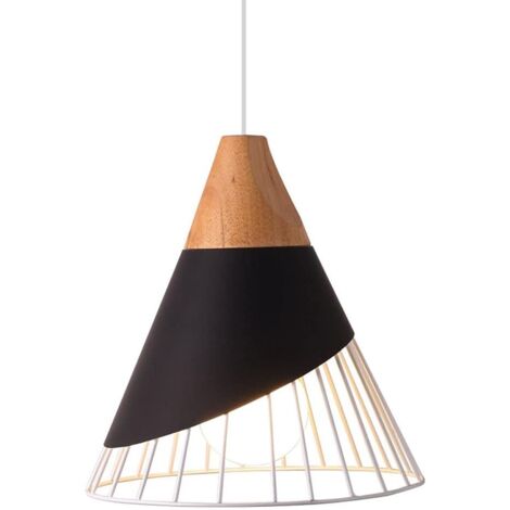 Lustres en art du fer, abat-jour industriel moderne, luminaires suspendus, semi-encastrés, lampe de plafond suspendue, lampe suspendue E27 à tête unique (ampoule E27 non incluse)
