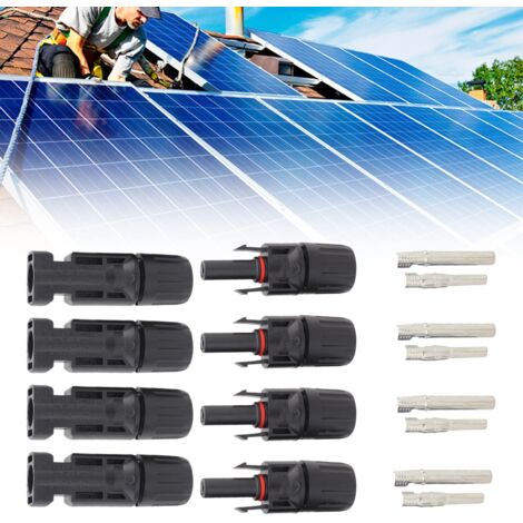 Connecteur Solaire,connecteur mc4,Connecteur PV,Connecteur Solaire Photovoltaïque,Connecteurs de Câble pour Panneau Solaire Mâle/Femelle,Joint étanche,pour Solaire Panneau Photovoltaïque,4 Paires-RAPA (1/5)