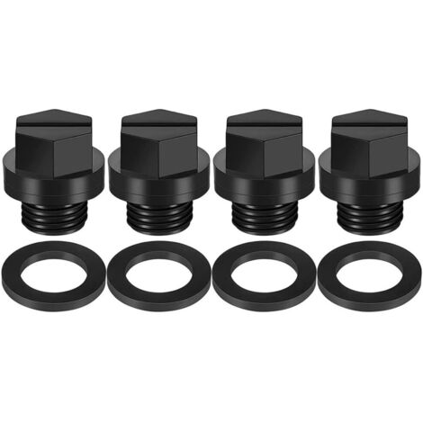 Lot de 4 Bouchons de Vidange pour Pompe de Piscine avec Joints Compatibles avec Hayward SPX1700FG,Noir (1/5)