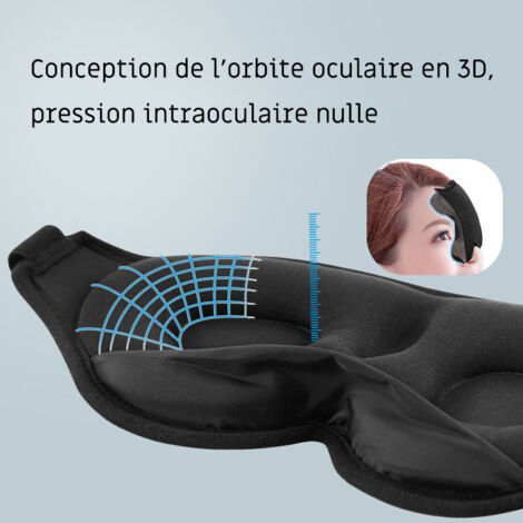 Masque de sommeil en lin biologique • Bandeau réglable