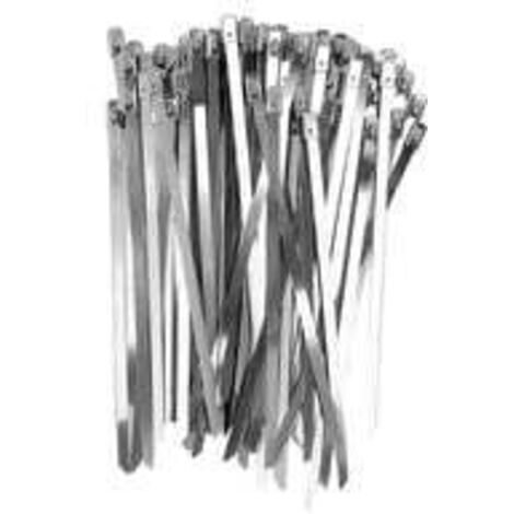 Collier et clip, 50 pièces, colliers de serrage larges autobloquants en acier inoxydable, pour la construction (type A), 4,6 x 300 mm (1/5)