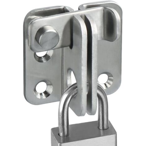 Litzee – Verrou de porte coulissante antivol – Acier inoxydable brossé – Résistant aux intempéries – Pour portes, fenêtres et placards (1/5)