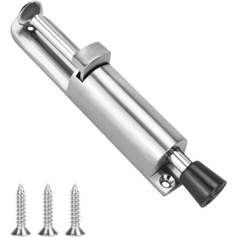 Butée de porte en métal avec commande au pied, butée de porte à ressort en alliage de zinc, butée de porte extérieure, butée de porte avec vis pour porte intérieure et extérieure, portes de balcon (1/5)