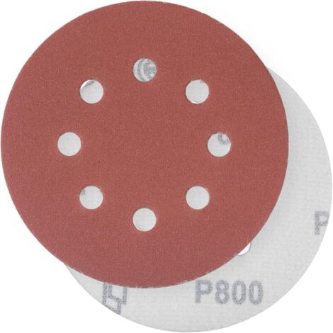 800 Disque de Ponçage Disques Abrasifs Grain Taille de 125mm Idéal pour Poncer/Polir/Dérouiller HSDPS5M100, Lot de 100