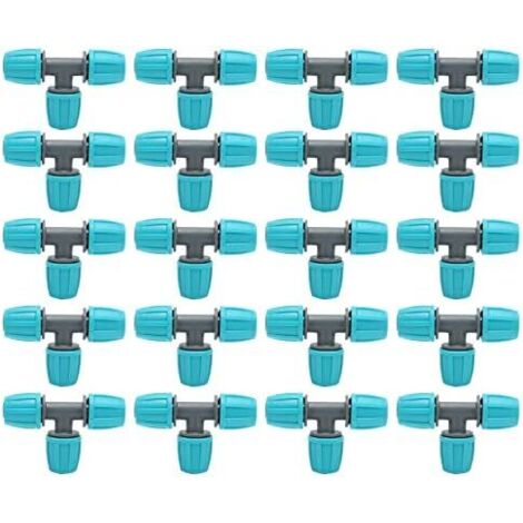 CSPARKV 20pcs Raccords en T Barbelé, 16mm Raccords de Tuyau Barbelé Raccords D'irrigation Goutte à Goutte Connecteurs en T de tube Adaptateur 3 voies Joints de Tuyau D'eau (1/5)