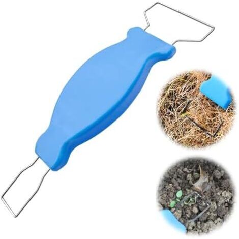 CSPARKV 25.3 × 7.3 CM Arracheur Mauvaise Herbe Desherbeur Manuel Portable Arrache Mauvaise Herbe Outil de Jardin Désherbeurs Manuels pour Désherbage Desserrage Cadeau pour Jardiniers (Bleu) (1/5)