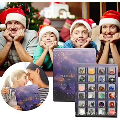 Autre décoration pour Noël，Calendrier De L Avent 2023,Et MinéRaux Calendrier De L 'Avent Pierre,24 Jours De NoëL Calendrier Avent Compte à Rebours De Surprises,Pour Les GarçOns,Les Filles Et Les Passi