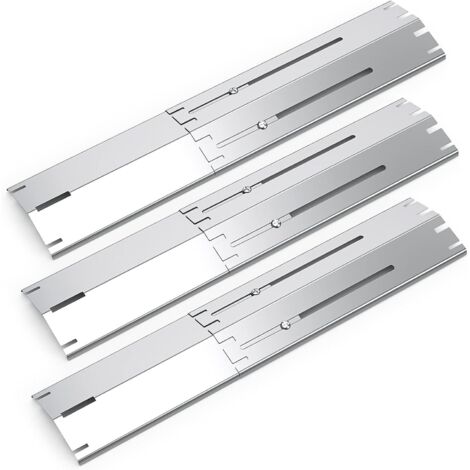 Inserts de gril universels, pièces réglables de 13,5 à 21 pouces, compatibles avec la plupart des modèles de grils à gaz, diffuseur de chaleur universel en acier inoxydable, lot de 3 (1/5)