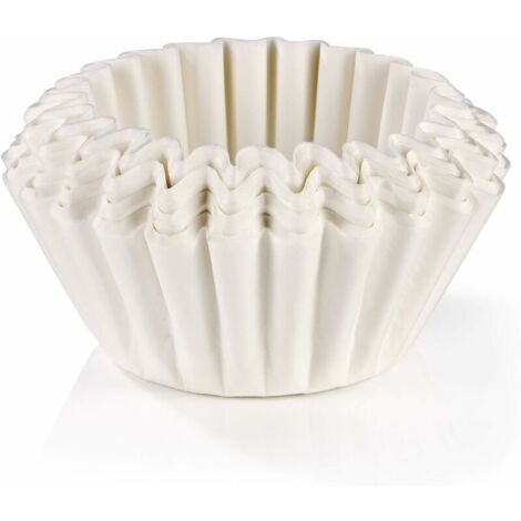Lot de 100 sacs filtrants universels pour panier filtrant neutre au goût - Petite taille - Filtre papier pour machines à café avec filtre à panier - Blanc (1/5)