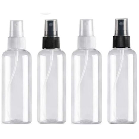 4PCS Flacon Vaporisateur - 100ml - Bouteille de Voyage Vide - Plastique Réutilisables - Transparent - Atomiseur De Poche - Bouteilles de Pulvérisation - Spray Sous-Bouteilles de Cosmétiques (1/5)