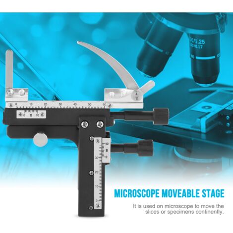 Accessoires de microscope : règle mobile à plateforme professionnelle, règle mobile de haute précision, établi de microscope mécanique pour disques mobiles (en ligne). (1/5)