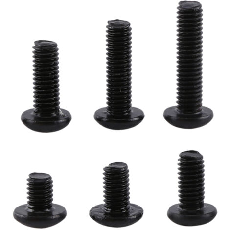 300pcs Coffret M3 Vis à six pans creux à tête hexagonale en acier allié et M3 Écrous hexagonale en acier allié, Assortiment Vis et écrous M3 x 4/5/6/8/10/12mm, Couleur Noir (1/5)