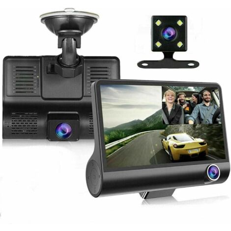 Caméra embarquée à écran tactile 4 pouces 1080p, double objectif avant/arrière, enregistreur DVR pour voiture (1/5)