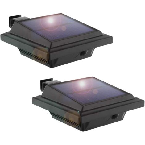 Lampes solaires d'extérieur étanches pour gouttière, sans fil, 40 LED, durables, du crépuscule à l'aube, pour clôture, allée, jardin, patio, chemin, terrasse, sécurité renforcée, conçues pour une vie (1/5)