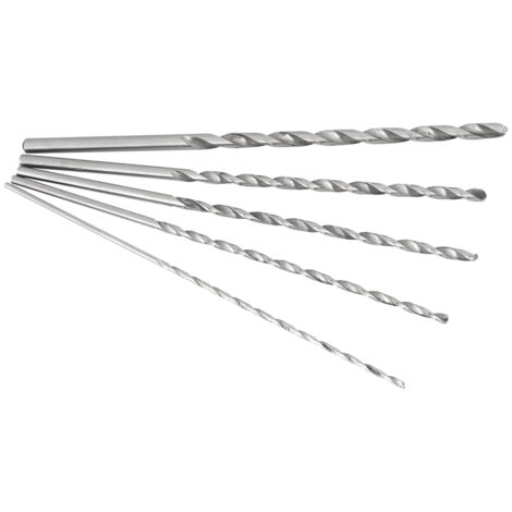 Foret hélicoïdal à tige droite en acier rapide extra long 2-5 mm pour le bois (1/5)