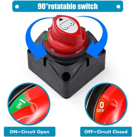 Coupe-Circuit Batterie 275A 12V 24V 48V - Lot De 2 Interrupteurs Isolateurs Master Switch