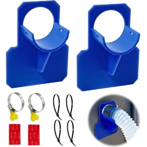 2Pcs Supports de Tuyau de Piscine en Plastique Support pour Tuyau d'eau de Piscine pour Piscine Hors Sol,avec 2 Colle et 4 Serre-Câbles,Empêche Le Tuyau de Tomber Résistant auax Rupture (1/5)