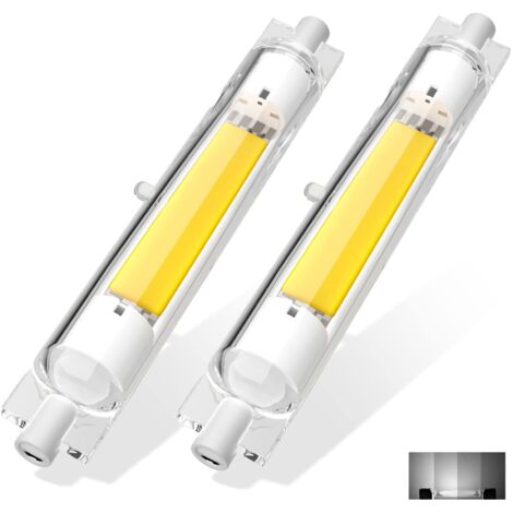 Ampoule LED R7s,R7S LED 118mm Dimmable 13W Blanc Chaud 3000K Sans Scintillement, Linéaire Ampoule LED R7S 118mm Remplacer Lampe Halogène J118 200W, 2000LM, 360 Degrés R7S COB LED Tubes pour projecteur (1/5)