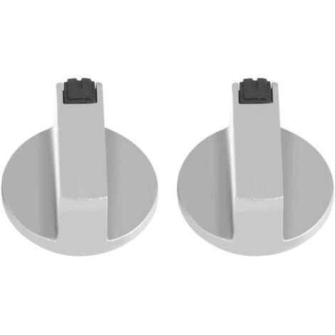 Lot de 2 boutons de rechange en alliage de zinc pour cuisinière à gaz, 6 mm, pour cuisinière, four, table de cuisson, interrupteur métallique, pour la cuisine et la maison (1/5)
