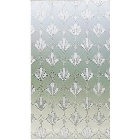 Film autocollant anti-regards pour fenêtre Motif fleur du bonheur, décoration de salle de bain (50 x 500 cm) (1/5)