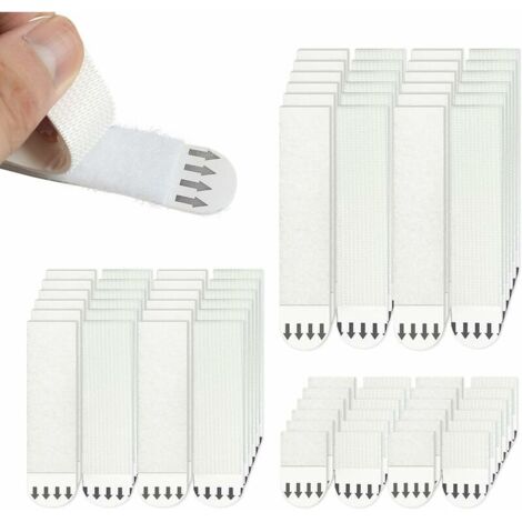 Crochet, 36 Pcs Languettes Accroches Tableaux, S/M/L Accroche Tableau sans Percer, Bandes Adhésives de Suspension pour Accrocher des Cadres et des Décos de Noël Sans Endommager (Blanc)-RAPANDA (1/5)