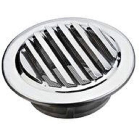 Langray – Grille aération VMC 80mm en acier inoxydable – Circulation d'air efficace – Installation murale extérieure – Empêche nuisibles