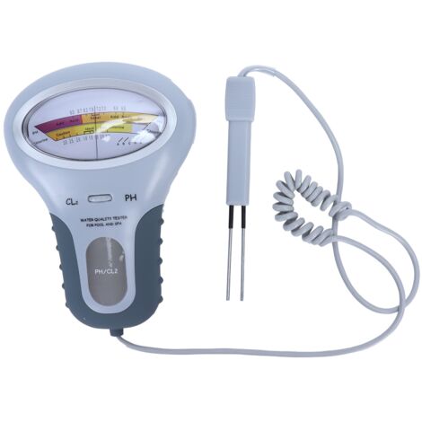 Compteur D'Eau Numérique LCD Multi--Function, CL2 Chlore et pH Testeur de Piscine Piscine Eau Analyseur de Qualité de l'Eau avec Sonde Numérique Test Meter pour pH, Chlore (PC-102B) (1/5)