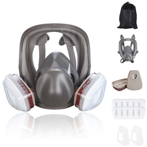 16 en 1Masque à gaz antibuée, respirateur facial intégral, respirateur de pulvérisation de peinture industrielle, filtre de travail de sécurité, protection contre le formaldéhyde (1/4)