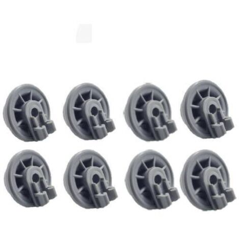 Roulettes pour lave-vaisselle compatibles avec Bosch Ensemble complet de 8 tiroirs pour lave-vaisselle avec roulettes en bas, compatible avec Siemens, Kenmore Elite, Balay, Beko, Indesit, Neff, Bosch (1/5)