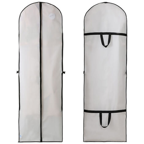 Housses de Vêtements Long, Housse de rangement anti-poussière de 180 cm pour Robe de mariée soirée, Housse pour Costume, Penderie Protection Pliable,-60180cm (1/5)