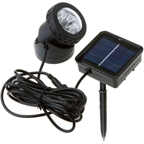 Lampes Solaires de Bassin,Lampes Submersible 6LED Lumières Sous-Marines de Projecteur de Paysage étanche Solaire Spotlights pour Jardin Fontaine Piscine Extérieur (Blanc chaud)
