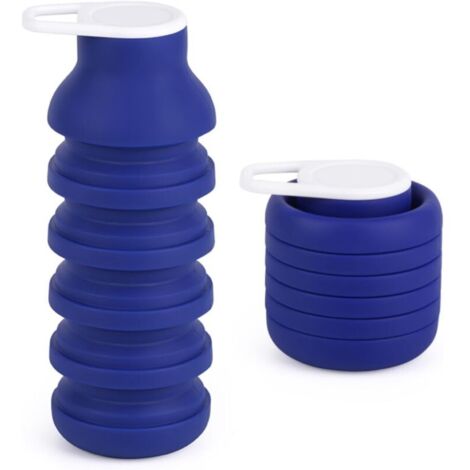 UCO Tasse Pliable 355 Ml – Randonnée Et Camping, Base Flexible TPE, Poignée Ergonomique, Graduation Intégrée, Bleu