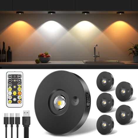 Ulisem Projecteur LED rechargeable par USB, éclairage de sous-unité, lumières d'armoire LED (1/5)