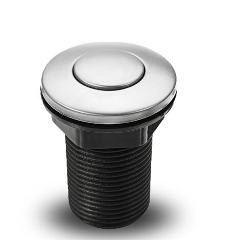 Galozzoit – Interrupteur pneumatique à bouton-poussoir noir 34 mm – Plastique ABS haute qualité – Pour baignoires, broyeurs et équipements sanitaires