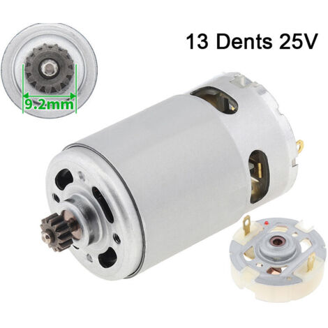 Ulisem Moteur à courant continu RS550 à deux vitesses avec 13 dents - Moteur brossé - 25V, plus porte-balais de service (1/4)