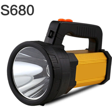 Lampe Torche Rechargeable, Lumineuse Éclairage 8-24H 800M Tactique à DEL avec Poignée CREE L2 Spotlight Torche Électrique 7000 Lumens - RWAccueil Luminaire Lampe portable Lampe torche (1/5)