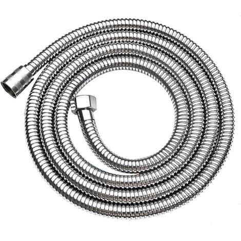 Tuyau de douche 1,5 m, tuyau de douche à double protection anti-torsion, tuyau de douche résistant à la corrosion, tuyau en acier inoxydable pour pommeau de douche - RWFlexible de douche (1/5)