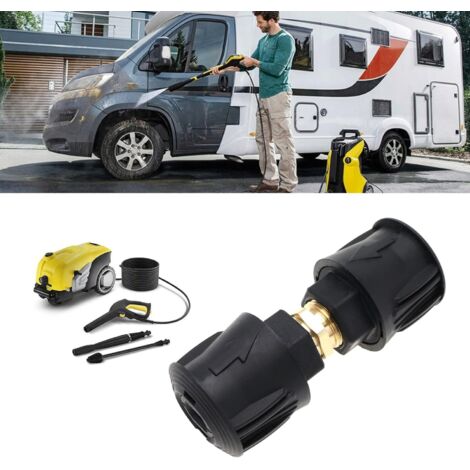 1 ensemble Raccord Rapide à Haute Pression Remplacement Compatible avec Karcher K2-K7 Tuyaux à Raccord Rapide Adaptateur de Tuyau de Nettoyeur Haute Pression en Plastique (1/4)