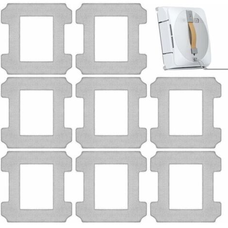 UlisemLot de 8 chiffons de nettoyage lavables en microfibre W1 Pro Kit d'accessoires pour robot aspirateur de fenêtre Ecovacs Winbot W1 W1 Pro Series (1/4)