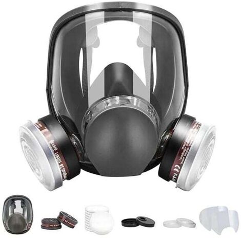 UlisemCouverture de Visage Réutilisable avec des, Combinaison complete 6800 facial complet Respirateur, avec filtre à vapeur organique, pour la peinture, le polissage, le soudage et la poussière (1/4)