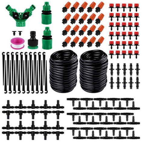 Ulisem Système d'irrigation Jardin, Kit d'irrigation Goutte, Kit d'irrigation Goutte à Goutte Automatique avec30m Tuyau, Kit arrosage Automatique pour Jardin pelouse Serre Plantes (1/4)