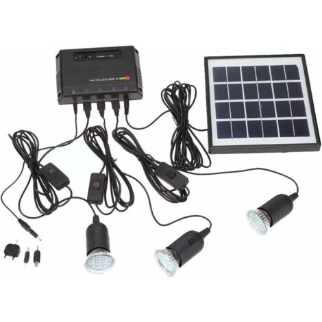 Lampes solaires extérieures à LED, ampoules d'éclairage, panneaux solaires système (1/5)