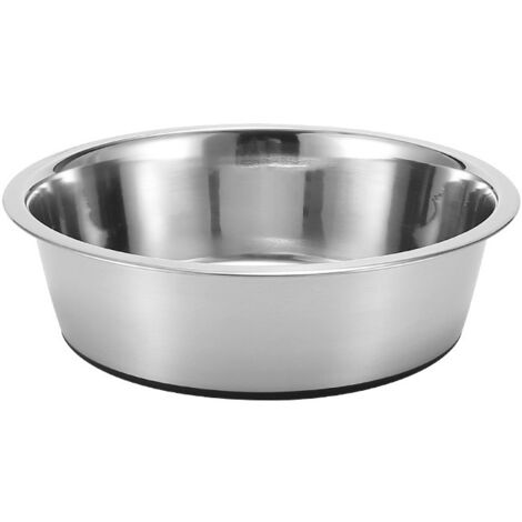 Gamelle pour Chien en Acier Inoxydable, Capacité 1,7 L, Hygiénique et Durable, Récipient pour Nourriture et Eau, Va au Lave-Vaisselle, Diamètre 22 cm (1/4)