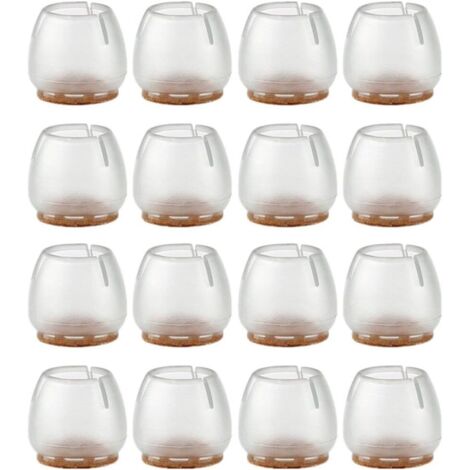 16 Pièces Chaise Casquettes 25-29mm Patins pour Meubles Silicone Protection Plaquettes de Pieds de Meubles Chaise Jambe Caches Housse de Table Rayures Protecteurs de Sol pour Pieds Ronds (1/5)