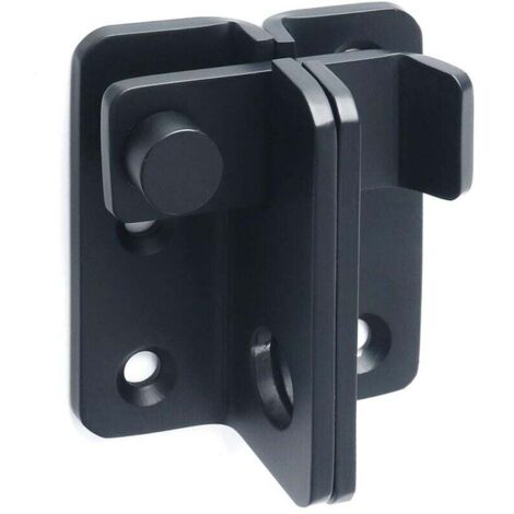 XVX – Verrou à bouton en acier inoxydable noir mat – Dimensions 52mm x 62mm – Pour portes, fenêtres, placards – Sécurité renforcée (1/3)