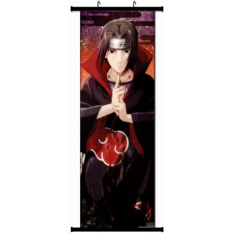 Poster Naruto, grand poster BD, Naruto Itachi Uchiha, décoration murale tissu, 90 x 30 cm (1/2)