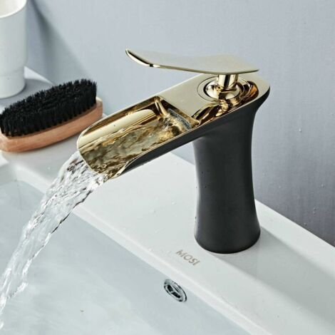 XVX Leekayer Robinets de lavabo pour salle de bain Noir les dieux Robinet Lavabo cascade Mitigeur salle de bains en laiton Design Elégant Robinetterie thsinde (1/5)