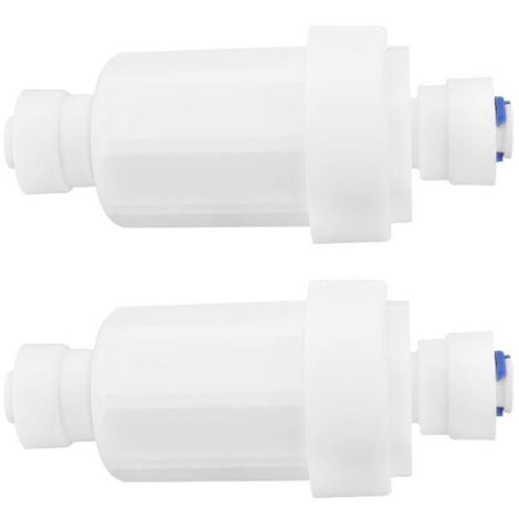 2 pcs Filtre micro à connexion rapide à 2 points, maille en acier inoxydable avant le purificateur d'eau, pour le filtrage des saletés de la cuisine et de la maison (1/5)